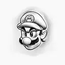 super Mario  tattoo design idea