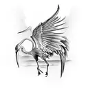 crane tattoo design idea