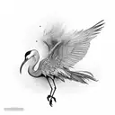 crane tattoo design idea