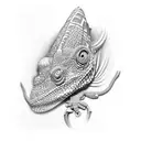 chameleon maori tattoo design idea