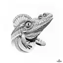 chameleon maori tattoo design idea