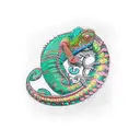 chameleon tattoo design idea