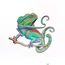 chameleon tattoo design idea