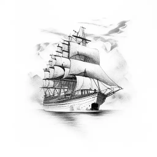 ship port, love at first sight, deep intense love attraction tattoo design idea
