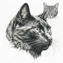 memorial for black cat named obi  tattoo design idea