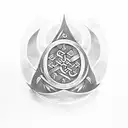 norse runes with mumin symbol of wyrd  tattoo design idea