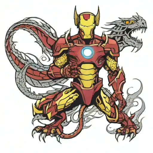 ironman wales dragon tattoo design idea
