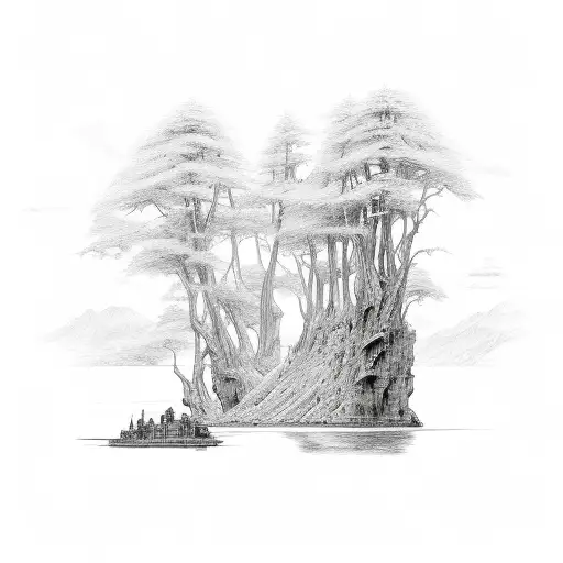 Columbia river tattoo design idea