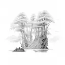 Columbia river tattoo design idea