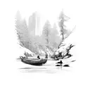 Columbia river tattoo design idea