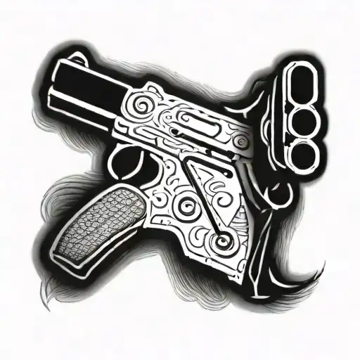 redneck with gun tattoo design idea
