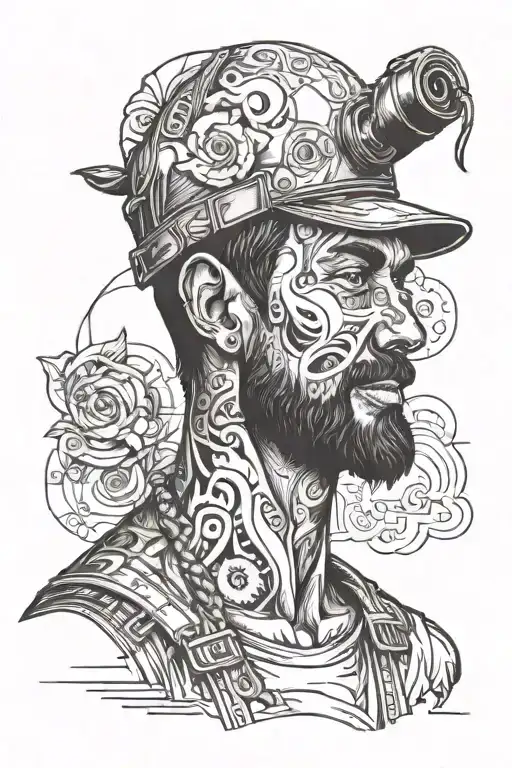 country boy that is blue collar worker  tattoo design idea