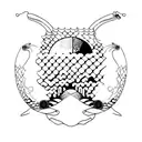 ortadan ikiye ayrılmış insan kalbi içinde emir ismi yazısı  tattoo design idea