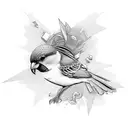 bird alondra tattoo design idea