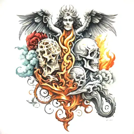 Heaven and Hell tattoo design idea