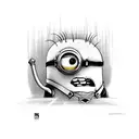 minion hitman tattoo design idea