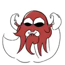 man with octopus beard tattoo design idea