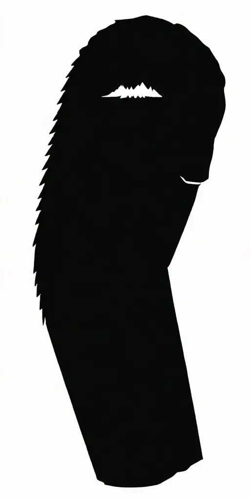 The design should include space, stars, forest, sunset, mountains, cliffs, waterfall, water, ocean, wild animals (bear,  tattoo design idea