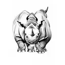 rhino tattoo design idea