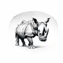 rhino tattoo design idea