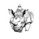 rhino tattoo design idea