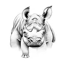 rhino tattoo design idea