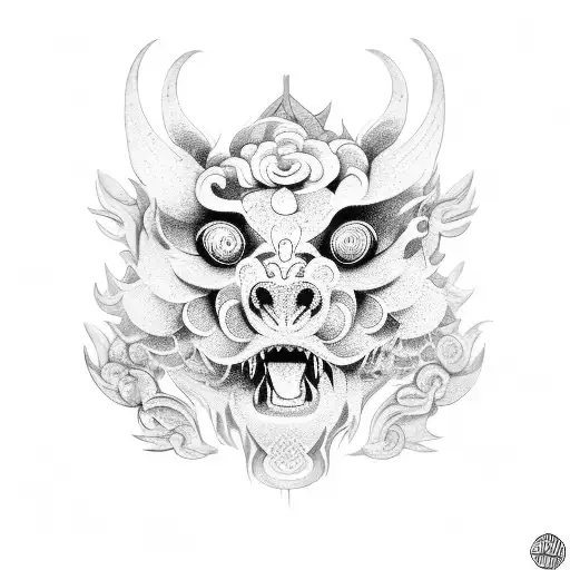 Foo Dog tattoo design idea