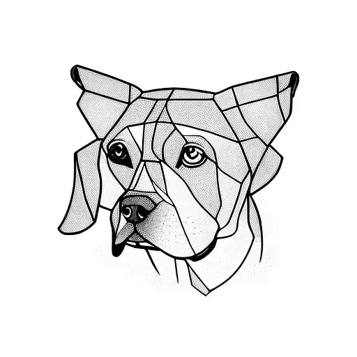 Dog Beagle Head tattoo design idea
