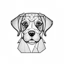 Dog Beagle Head tattoo design idea