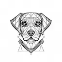 Dog Beagle Head tattoo design idea