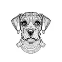 Dog Beagle Head tattoo design idea