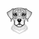 Dog Beagle Head tattoo design idea