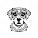 Dog Beagle Head tattoo design idea