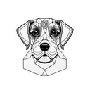 Dog Beagle Head tattoo design idea
