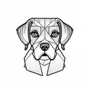 Dog Beagle Head tattoo design idea
