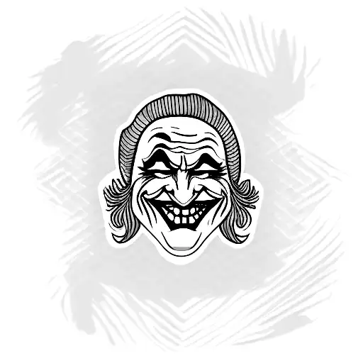 joker or jester card tattoo design idea