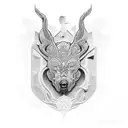 Intricate black and grey design showcasing loyalty tattoo design idea