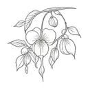 bleeding hearts flower  tattoo design idea