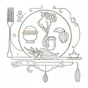 culinary arts tattoo design idea