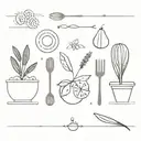 culinary arts tattoo design idea