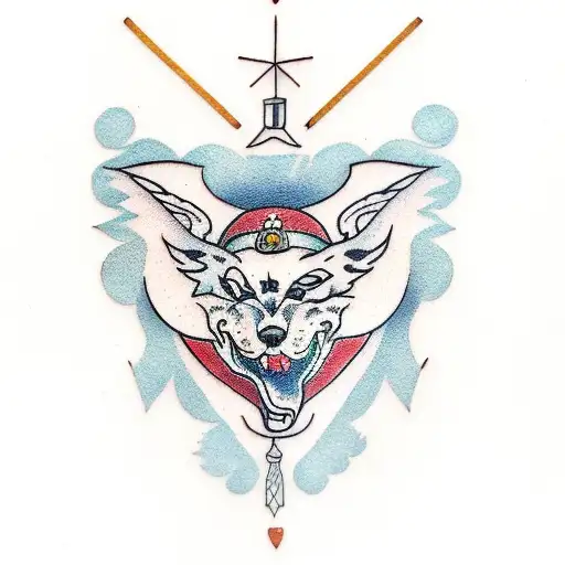 shelter in the wood tattoo design idea