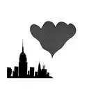 nyc skyline outline tattoo design idea