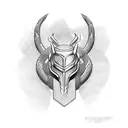 loki nórdico, sem referências a marvel tattoo design idea