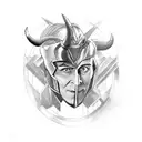 loki nórdico, sem referências a marvel tattoo design idea