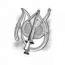 Irish Harp tattoo design idea