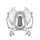 Irish Harp tattoo design idea