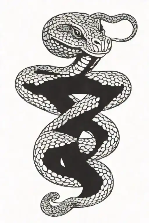 king cobra wrapped tattoo design idea