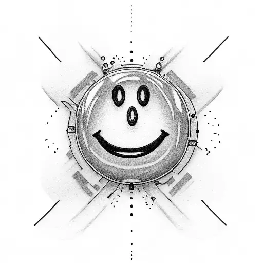 Smiley goofy tattoo design idea