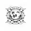 Smiley goofy tattoo design idea