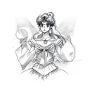 sailor moon tattoo design idea